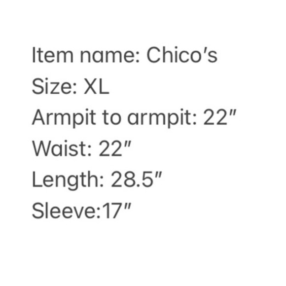 NWT Chico's XL Knit Top Black White Split Stripe 3/4 Sleeve Flared Cuff - Picture 7 of 15